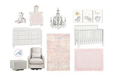 Inspiration for a timeless girl nursery remodel in New York