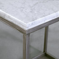 Palliser Furniture, Julien End Table With White Marble Top, Rectangle