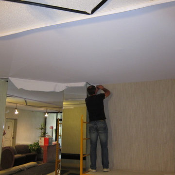 Cover Popcorn Ceiling in Loby ceiling
