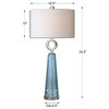 Uttermost Navier Glass Table Lamp, Blue