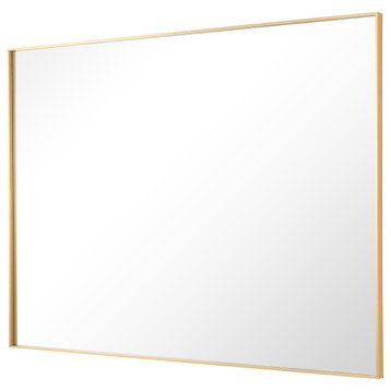 Rectangle Framed Bathroom Vanity Mirror Accent Wall Mirror, Gold, 30"x40