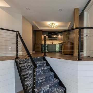 Two-Tiered Basement Designed for Family Fun