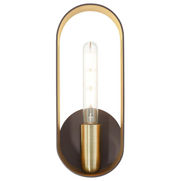 Livex Lighting 45762 Ravena 13" Tall Wall Sconce - Bronze with Antique Brass