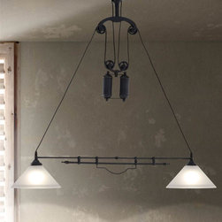 Zuo Agate 2 Light Ceiling Pendant in Antique Black Gold - Products