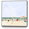 Giant Art Canvas  20x20 Family Vacation II Framed in Pink