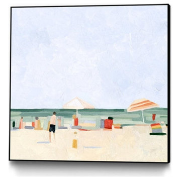 Giant Art Canvas  20x20 Family Vacation II Framed in Pink