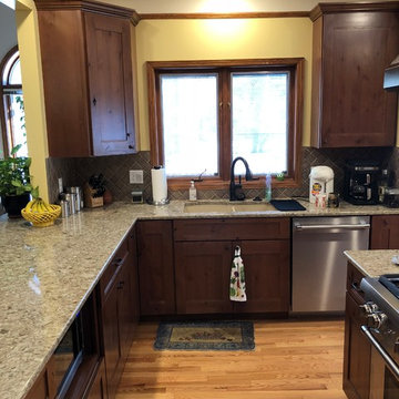 Kitchen Update Done in a Knotty Alder Mission Style Door