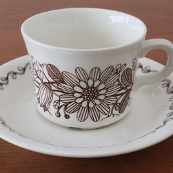 ARABIA アラビア FINNISH FLINT フィニッシュフリント Elina エリーナ コーヒーカップ＆ソーサー - コーヒーカップ＆ソーサー
