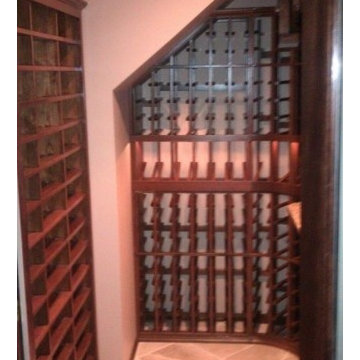 Under the Stairs Space Converted into a Wine Cellar