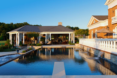 Inspiration for a timeless backyard rectangular pool remodel in DC Metro