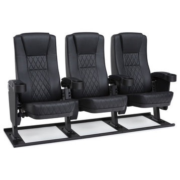 Seatcraft Madrigal Movie Theater Seating, Black, Row of 3