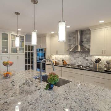 White and Grey Transitional Kitchen
