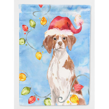 Ck2508Chf Christmas Lights Brittany Spaniel Flag Canvas House Size