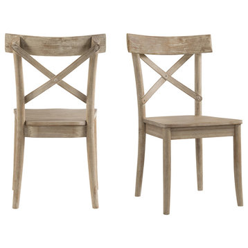 Picket House Furnishings Keaton X-Back Wooden Side Chair Set LCL100WSC
