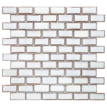 Mosaic Brick Series Handmade Porcelain Tile For Swimming Pool, Wet Areas & More, Antique White