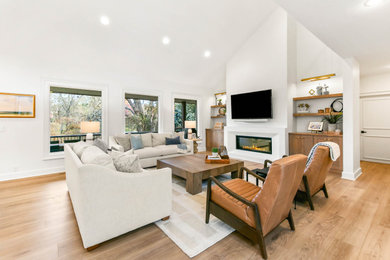 Living room - living room idea in Omaha