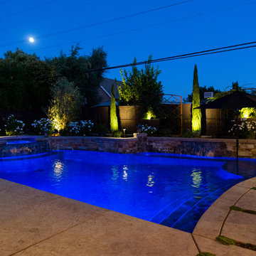 Custom Mediterranean Pool / Spa Design