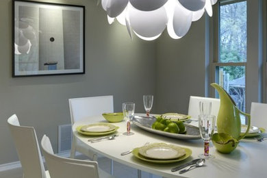 Example of a trendy dining room design in Dallas