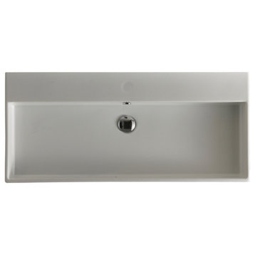 Unlimited 90 Wall Mount Sink 35.4", Without Faucet Hole