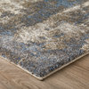 Addison Barkley Distressed Gray Abstract 1'8"x2'6" Accent Rug