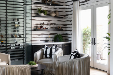 Example of a transitional home bar design in Phoenix