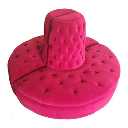 Red Center Round Banquette Sofa - Products