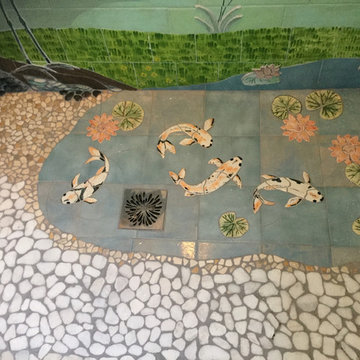 Crane Mosaic Level Entry Shower