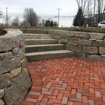 Aged Granite Wall and Steps