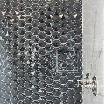Go Modern With Geometric Tiles, Bathroom Remodel in San Jose, CA