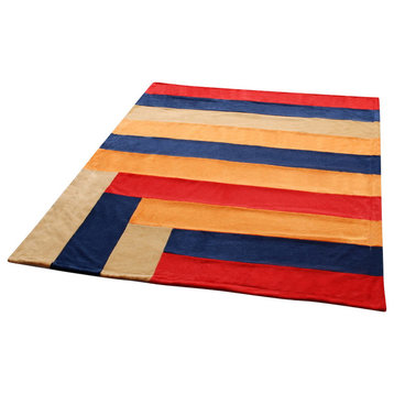 Onitiva - New Day Soft Coral Fleece Patchwork Throw Blanket (59"-78.7")