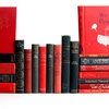 Consigned Vintage Blue/Red Americana Books, Set of 21
