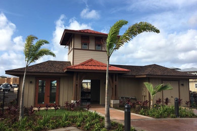 Example of an island style exterior home design in Hawaii