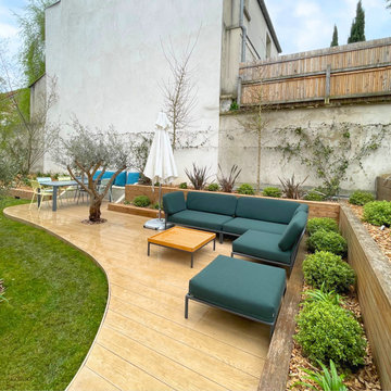 Aménagement d'un jardin sur deux niveaux à Meudon