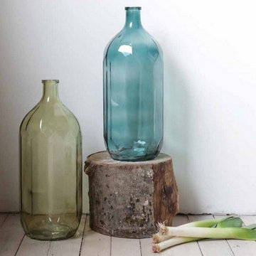 Vintage Glass Bottle Reproduction, Set of 2