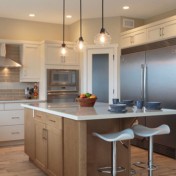 Traditional Kitchen with Urban Effects Cabinetry