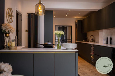 Contemporary kitchen in Hertfordshire.