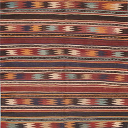 Persian Shiraz Kilim 5'10 X 9'6 - Area Rugs