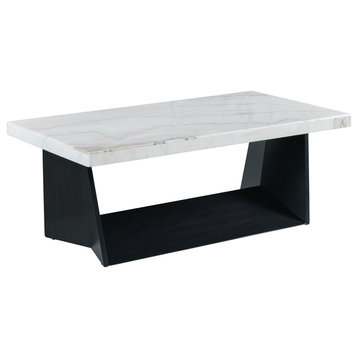 Beckley Coffee Table With White Marble Top