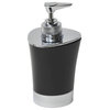 Bath Hand Soap and Lotion Dispenser Shiny Color With Chrome Parts, Black