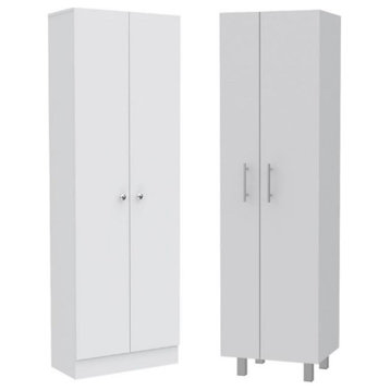 Home Square 2-Piece Set with Storage Pantry Cabinet and Storage Cabinet
