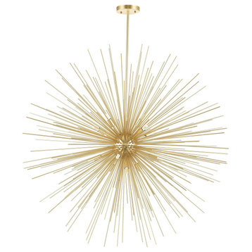CWI LIGHTING 1034P40-14-620 14 Light Chandelier with Gold Leaf Finish
