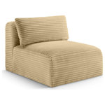 Meridian Furniture - Shaggy Upholstered Chair, Camel, Corduroy Performance Fabric - Indulge in the allure of the Camel Corduroy Performance Fabric Shaggy Armless Chair by Meridian Furniture. Its captivating design and luxurious Camel Corduroy Performance Fabric elevate any space with effortless elegance. Crafted with precision and durability in mind, this stunning piece becomes the focal point of gatherings, fostering moments of connection and warmth. Embrace sophistication and style with the Shaggy Armless Chair, a testament to exquisite taste and timeless beauty.