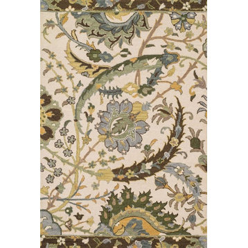 Loloi Mayfield Collection Rug, Ivory and Green, 9'3"x13'