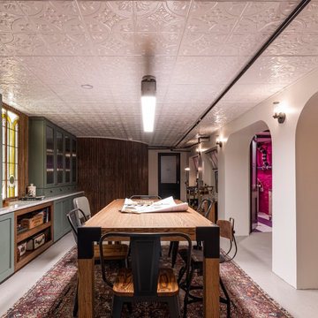 Vintage-Inspired Basement Remodel