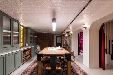 Basement - industrial basement idea in New York
