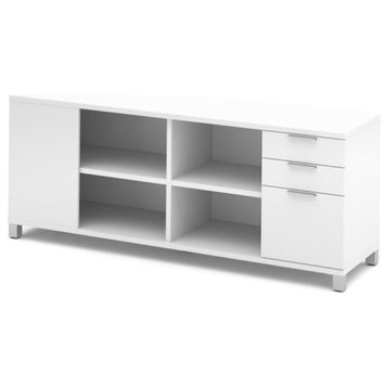 Pemberly Row File Cabinet Storage Credenza in White