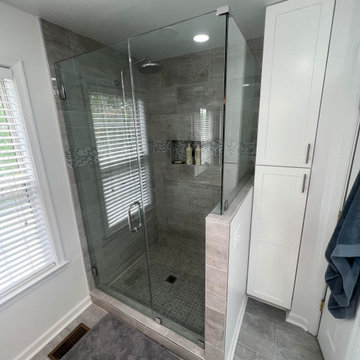 Master Bathroom Remodeling in Herndon with Walk-in Shower and Drop-in Tub