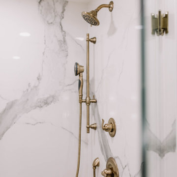 Organic Transitional Master & Hall Bathroom