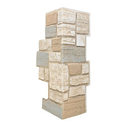 154-OXFORD COBBLE STONE CORNER 11" W (EACH SIDE) &times; 30 &frac12;"H &times; 1"D - Wall Panels