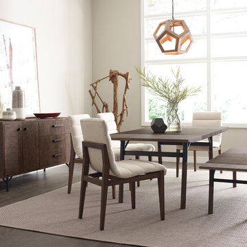 DT302 - DALTON DINING TABLE, DT012 - DALTON BENCH, CVC202 - CAVALLINI CHANNELED